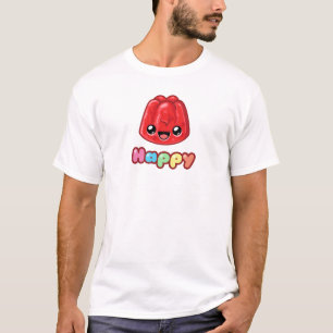 Rode Gelei Gelukkig Tekst - Gelukkige Sprong T-shirt
