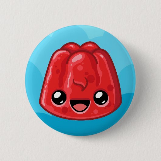 Rode Gelei - Happy Jump Ronde Button 5,7 Cm (Voorkant)