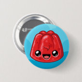 Rode Gelei - Happy Jump Ronde Button 5,7 Cm (Voorkant /achterkant)