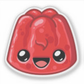 Rode Gelei - Happy Jump Sticker (Voorkant)