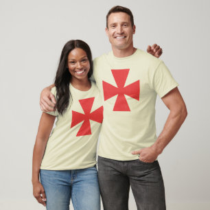 Rode Gelijkzijdige Kruis Heraldische Symbolische G T-shirt
