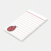 Rode gelinte lieveheersbeestje Post It-notities Post-it® Notes (Schuin)