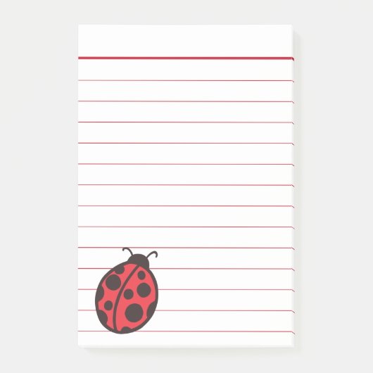 Rode gelinte lieveheersbeestje Post It-notities Post-it® Notes (Voorkant)