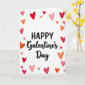 Rode Gelukkig Galentines Dag Kaart (Gele Bloem)