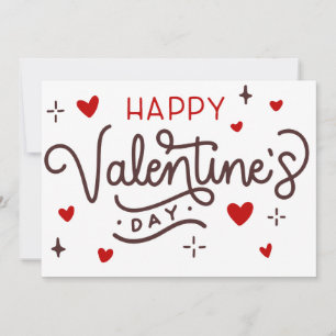 Rode Gelukkige Valentijnsdag Feestdagenkaart