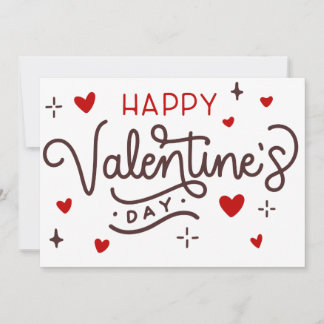 Rode Gelukkige Valentijnsdag  Feestdagenkaart
