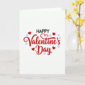 Rode Gelukkige Valentijnsdagkaart met Script Kaart (Gele Bloem)