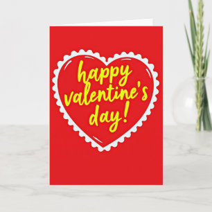Rode Gelukskaart met Hart voor Valentijnsdag Kaart
