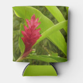 Rode gemberbloem (Alpinia) Tropisch Blikjeskoeler (Voorkant)