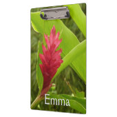 Rode gemberbloem (Alpinia) Tropisch Klembord (Links)