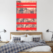 Rode gemoderniseerde versie van St. James's Street Canvas Afdruk (Insitu (Slaapkamer))