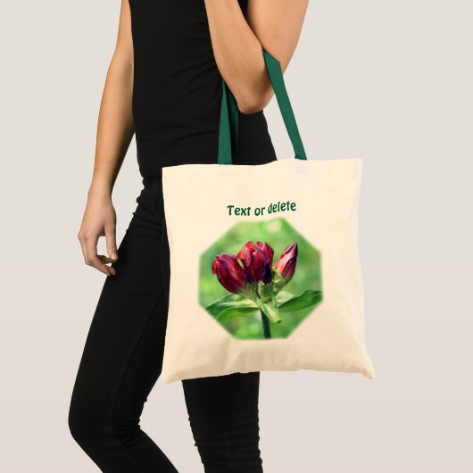 Rode Gentiaan Bloem Persoonlijk Tote Bag (Voorkant (product))