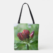 Rode Gentiaanse bloem in bloei Tote Bag (Achterkant)