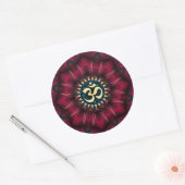 Rode Geometrie Golden Aum Spirituele Art Sticker (Envelop)