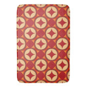 Rode geometrische abstracte ontwerp badmat (Voorkant Verticaal)