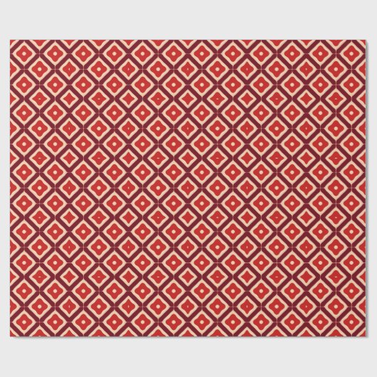 Rode geometrische abstracte ontwerp cadeaupapier (Vlak)