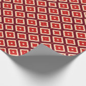 Rode geometrische abstracte ontwerp cadeaupapier (Hoek)