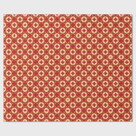 Rode geometrische abstracte ontwerp cadeaupapier (Vlak)