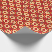 Rode geometrische abstracte ontwerp cadeaupapier (Hoek)