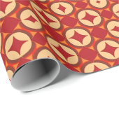 Rode geometrische abstracte ontwerp cadeaupapier (Rol Hoek)
