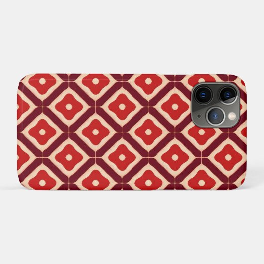 Rode geometrische abstracte ontwerp Case-Mate iPhone case (Achterkant (horizontaal))