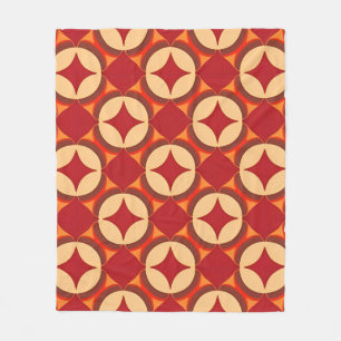 Rode geometrische abstracte ontwerp fleece deken