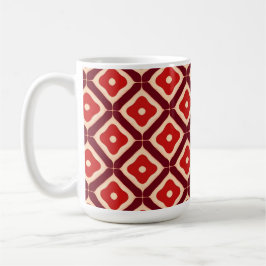 Rode geometrische abstracte ontwerp koffiemok