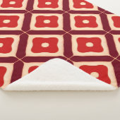 Rode geometrische abstracte ontwerp sherpa deken (3/4)