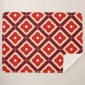 Rode geometrische abstracte ontwerp sherpa deken (Voorkant (horizontaal))