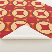 Rode geometrische abstracte ontwerp sherpa deken (3/4)