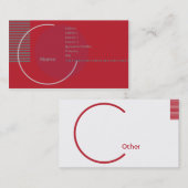 Rode geometrische cirkel - Zakelijk Visitekaartje (Voorkant / Achterkant)