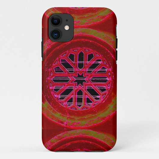 rode geometrische fonecase Case-Mate iPhone case (Achterkant)