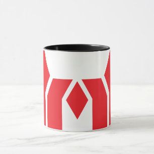 Rode Geometrische Kroon Letter M Mok