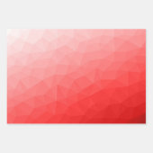 Rode geometrische mesh gradiëntpatroon inpakpapier vel (Voorkant 2)