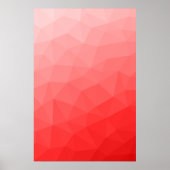 Rode geometrische mesh gradiëntpatroon poster (Voorkant)
