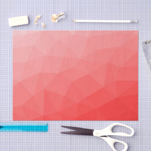 Rode geometrische mesh gradiëntpatroon tissuepapier (Craft)