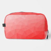 Rode geometrische mesh met gradiëntpatroon toilettasje (Voorkant)