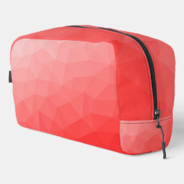 Rode geometrische mesh met gradiëntpatroon toilettasje