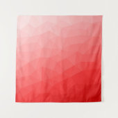 Rode geometrische mesh met gradiëntpatroon wandkleed (Voorkant)