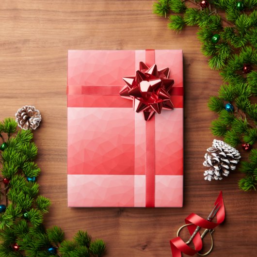 Rode geometrische mesh met verlooppatroon cadeaupapier (Feestdagen Geschenken)