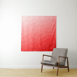 Rode geometrische mesh met verlooppatroon wandkleed