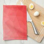 Rode geometrische mesh-patroon met gradiënt theedoek (Quarter Fold)
