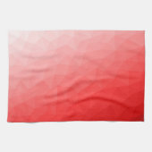 Rode geometrische mesh-patroon met gradiënt theedoek (Horizontaal)