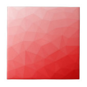 Rode geometrische mesh-patroon met verloop tegeltje (Voorkant)