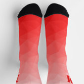 Rode geometrische mesh patroon Monogram Sokken (Top)