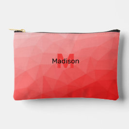 Rode geometrische meshpatroon met verloop Monogram Etui