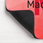 Rode geometrische meshpatroon met verloop Monogram Muismat (Hoek)