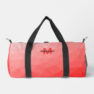 Rode geometrische meshpatroon met verloop Monogram Plunjezak