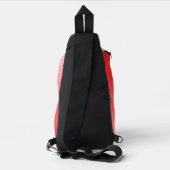 Rode geometrische meshpatroon met verloop Monogram Sling Bag (Achterkant)