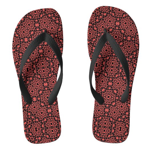 Rode geometrische modelschoenen zomersandalen teenslippers (Voetbed)